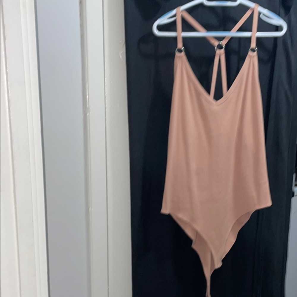 Forever 21 Ribbed Pink Bodysuit